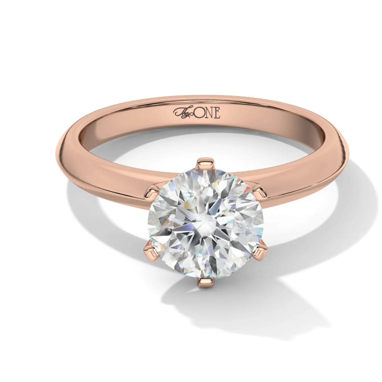 Round Solitaire 6-Claw Engagement Ring
