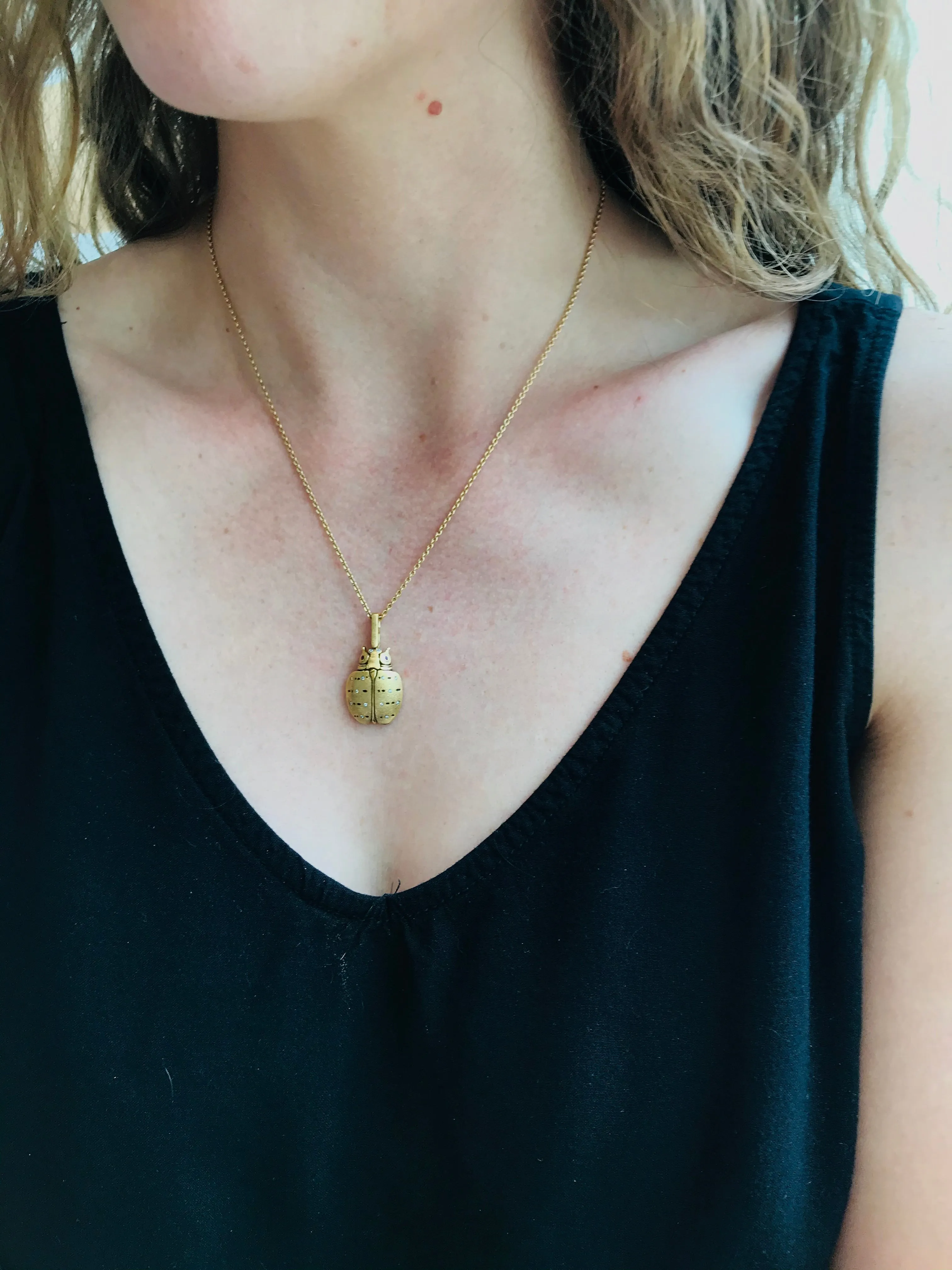 Ruby and Diamond 'Big Bug' Pendant