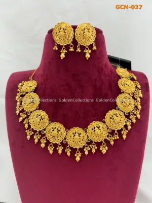 Ruby Necklace : Trendy Gold Plated Necklaces 2024 GCN-037
