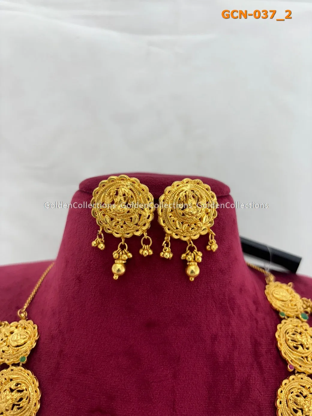 Ruby Necklace : Trendy Gold Plated Necklaces 2024 GCN-037