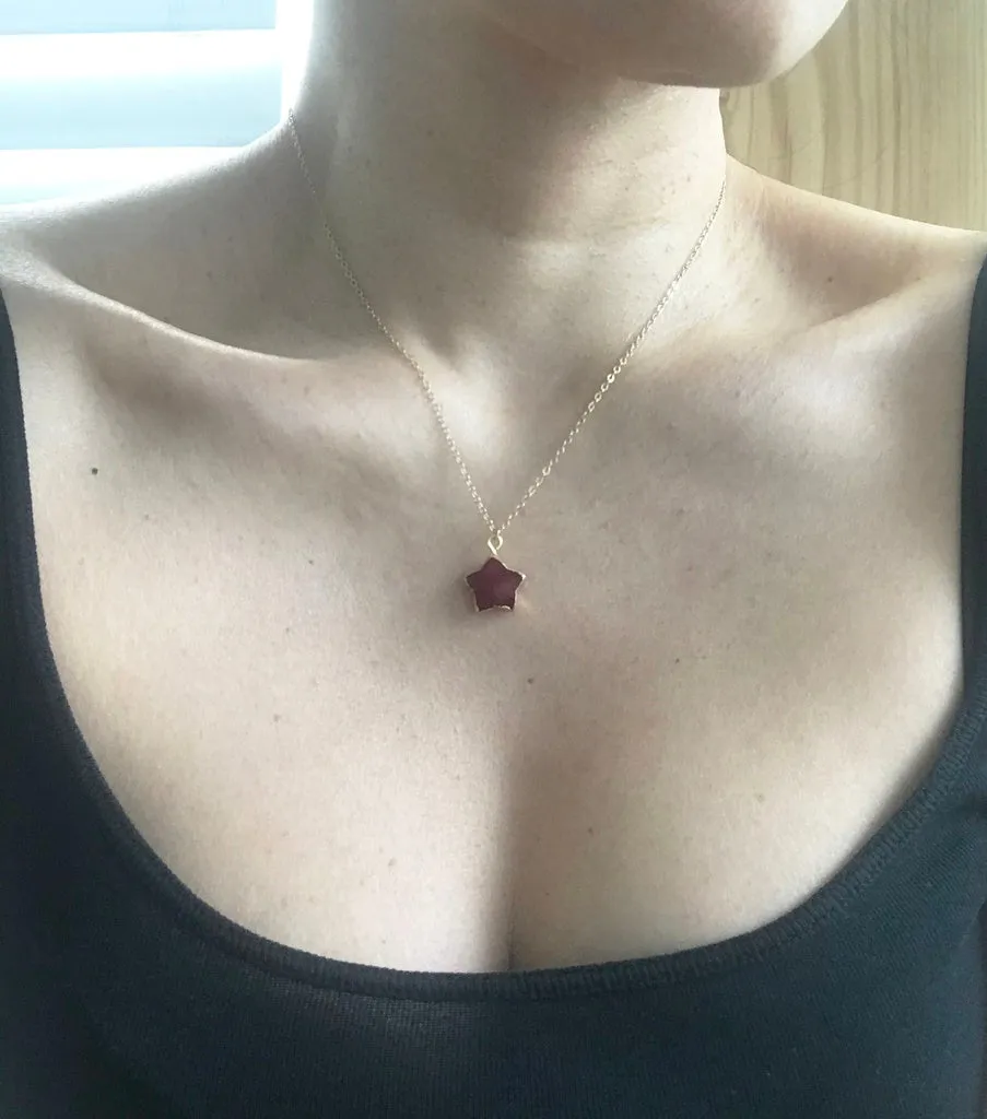 Ruby Star Necklace