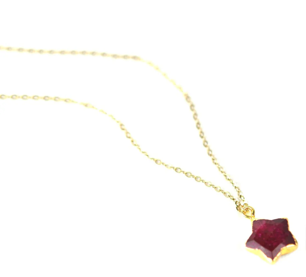 Ruby Star Necklace