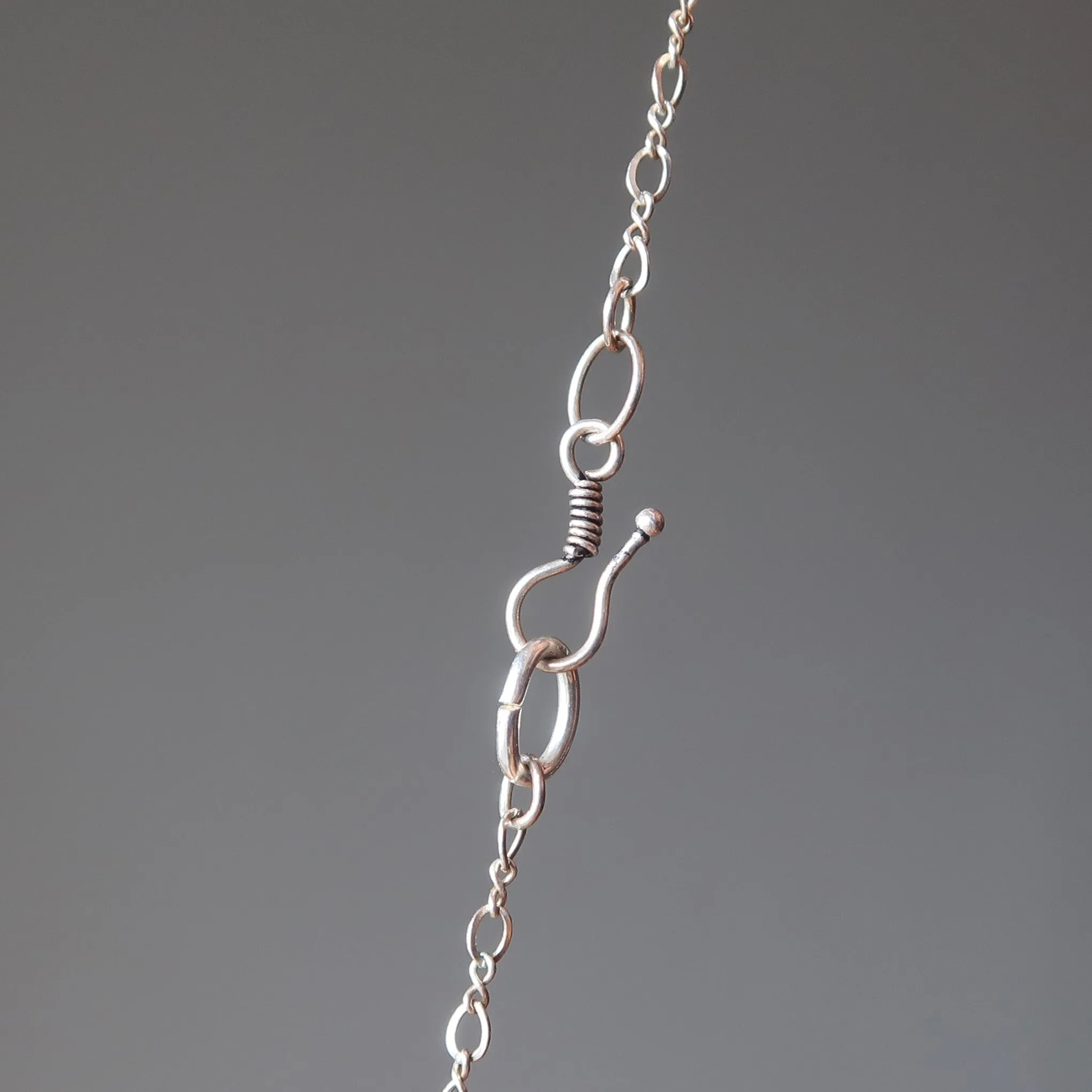 Ruby Zoisite Necklace Lucky Love Links Sterling Silver