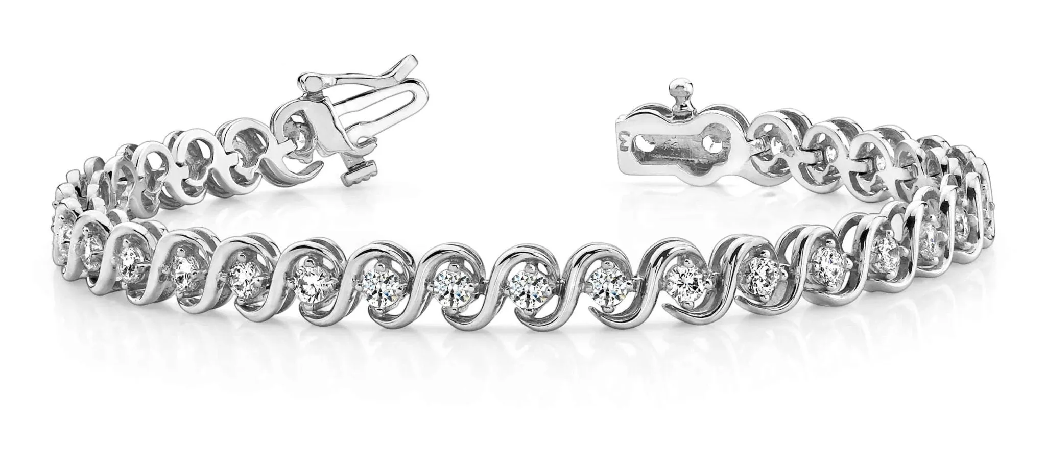 S Link Diamond Bracelet with 2.04 ct.(finished) 2.5mm