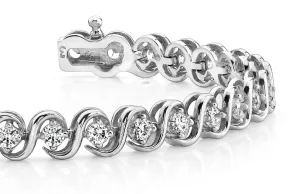 S Link Diamond Bracelet with 2.04 ct.(finished) 2.5mm