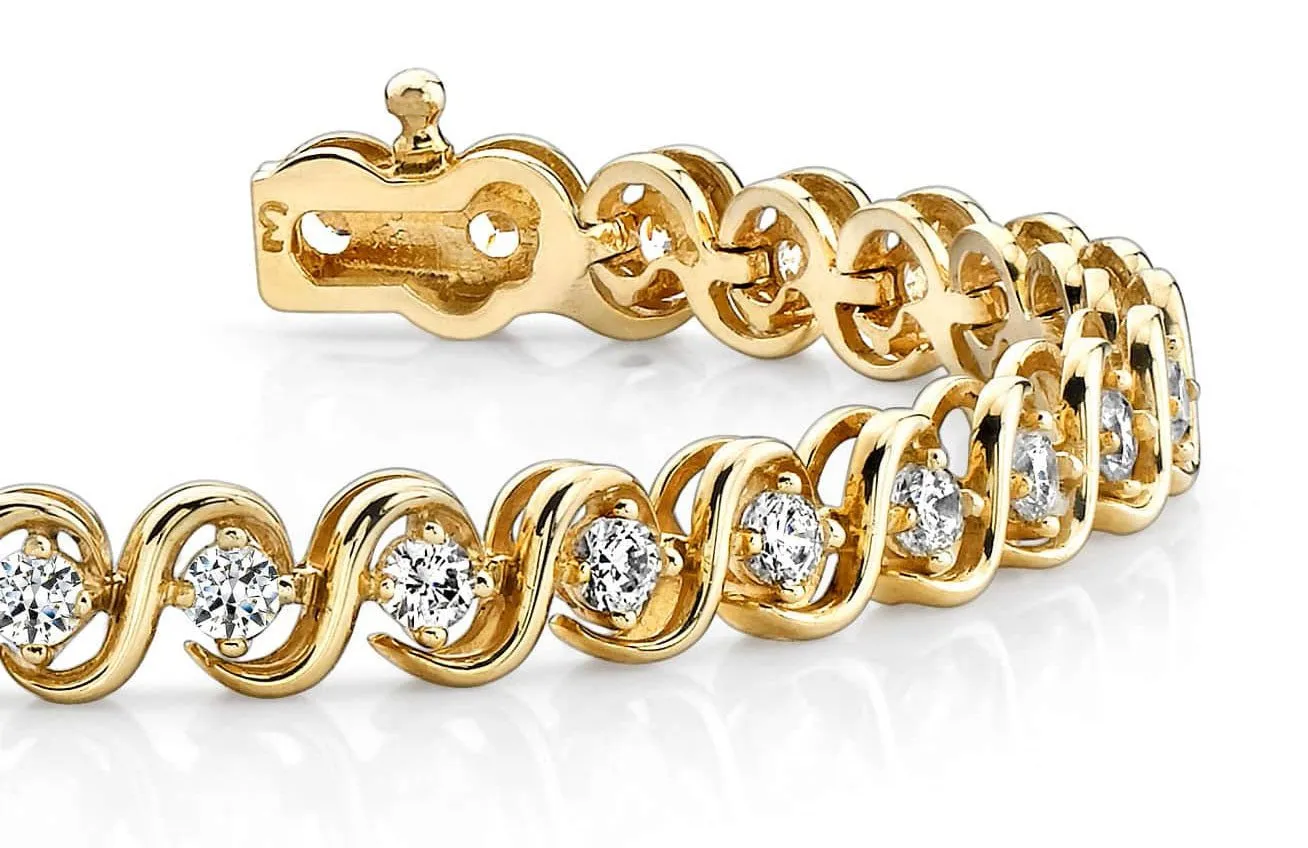 S Link Diamond Bracelet with 2.04 ct.(finished) 2.5mm