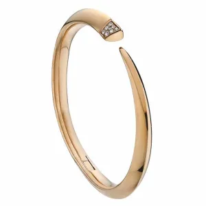 Sabre Bangle - Rose Gold Vermeil & Diamond Pavé