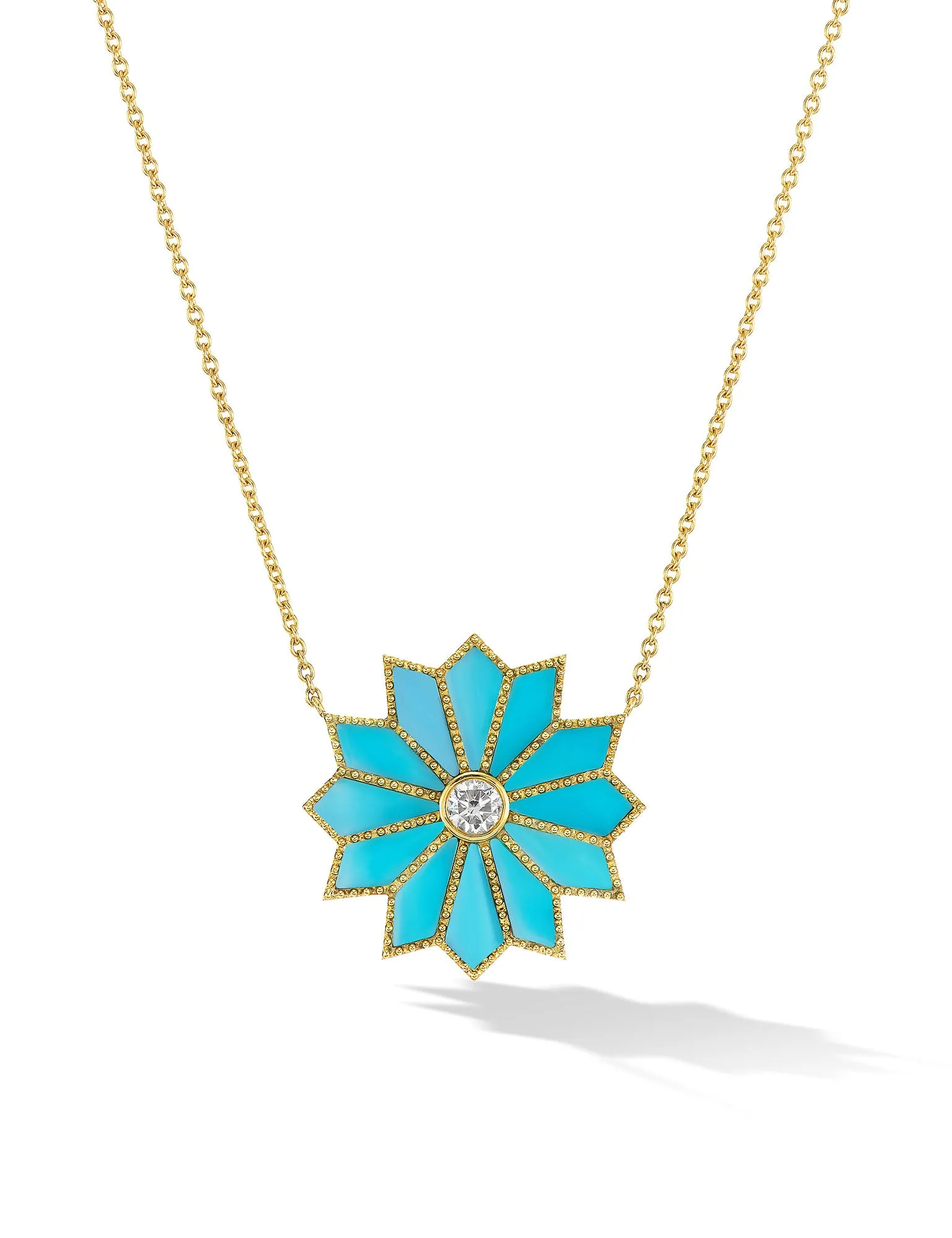 Sacred Flower Inlay Necklace