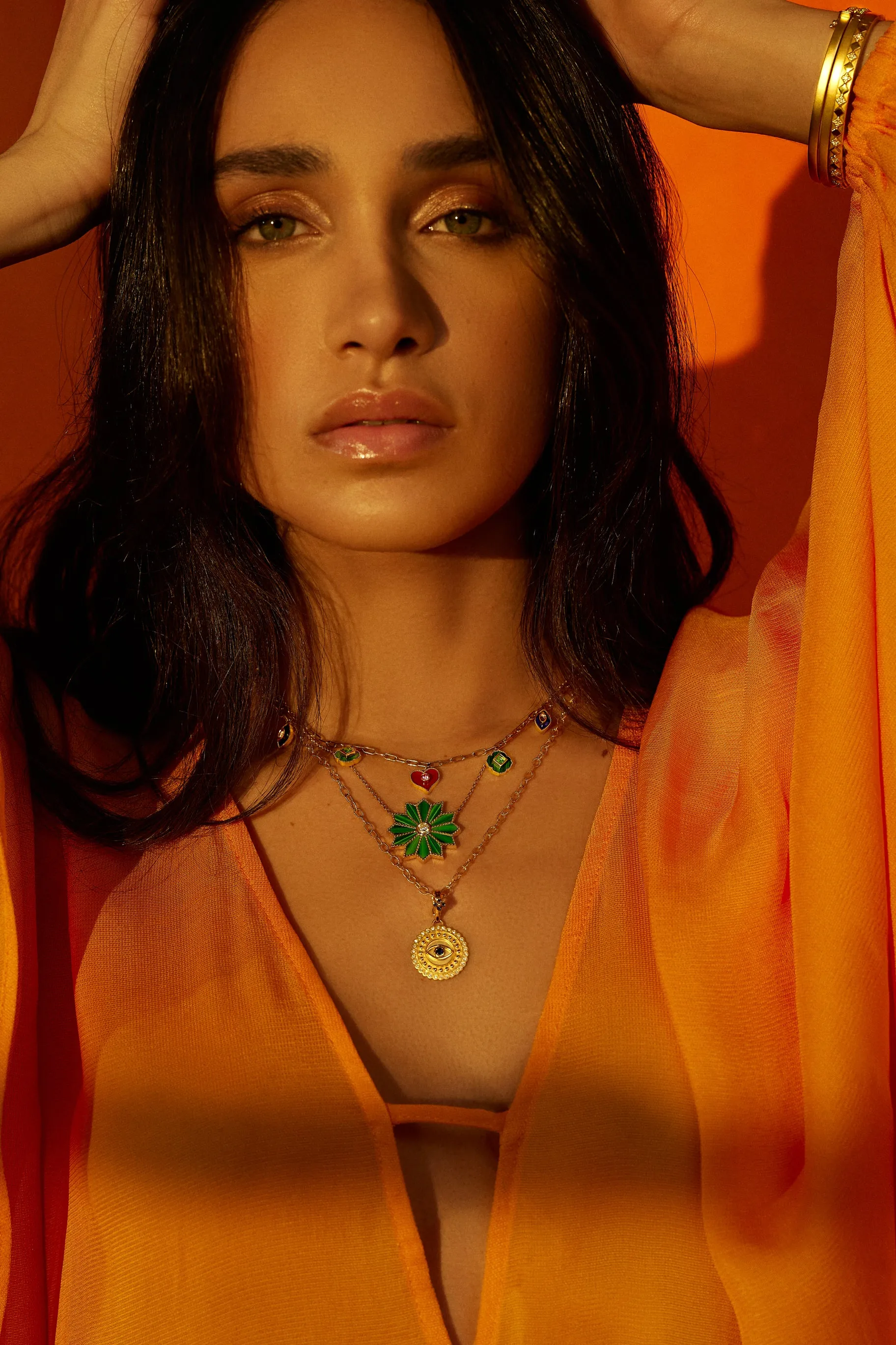 Sacred Flower Inlay Necklace