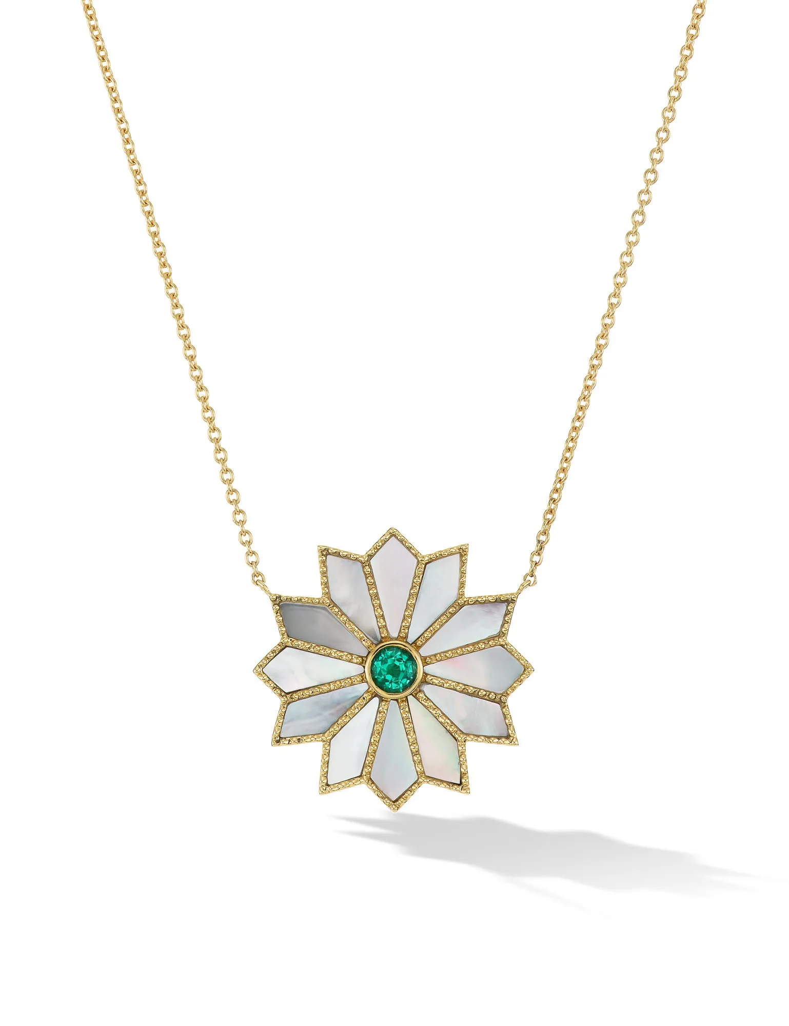 Sacred Flower Inlay Necklace