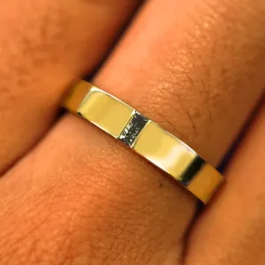 Salt and Pepper Baguette Diamond Band