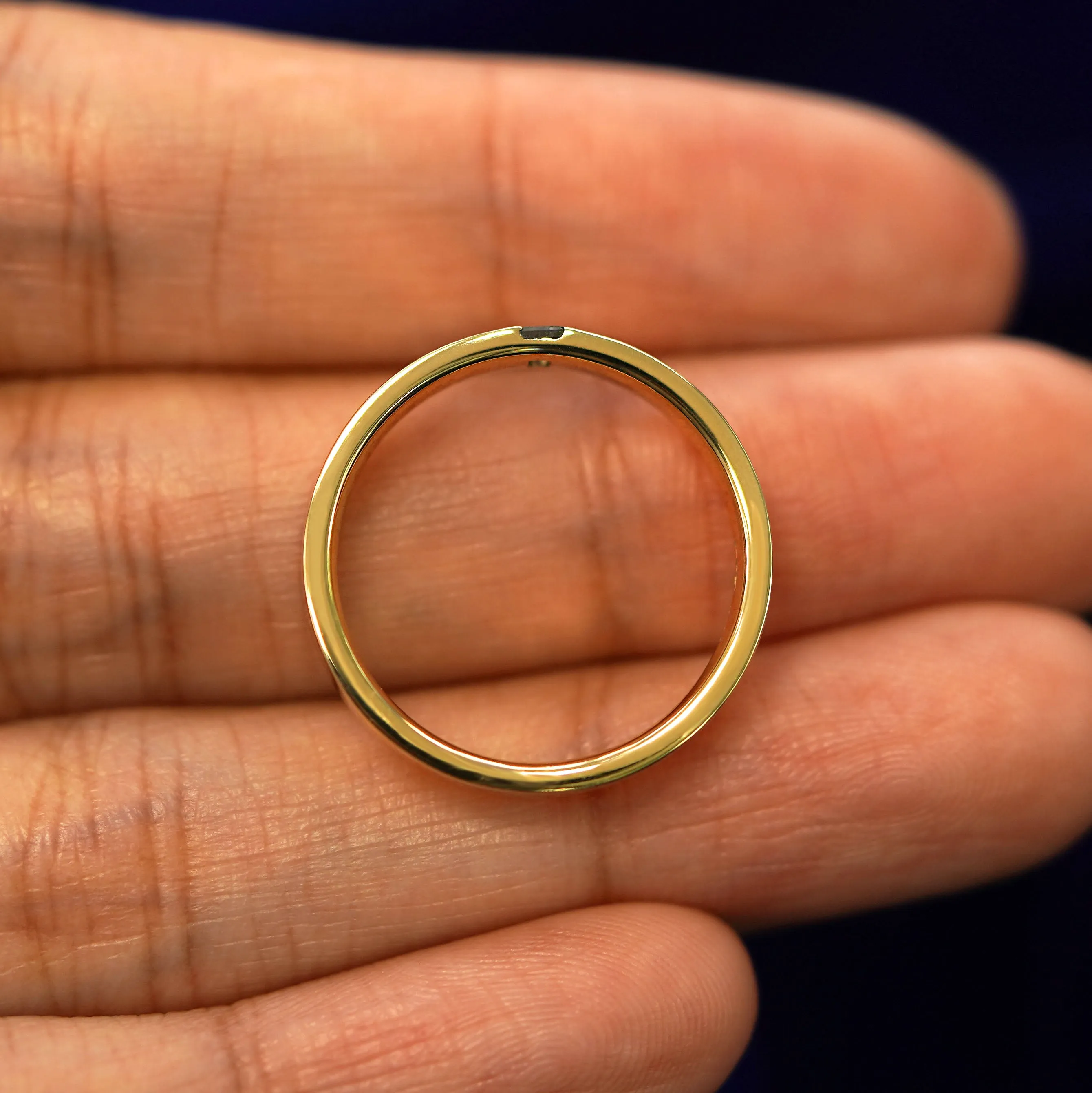 Salt and Pepper Baguette Diamond Band