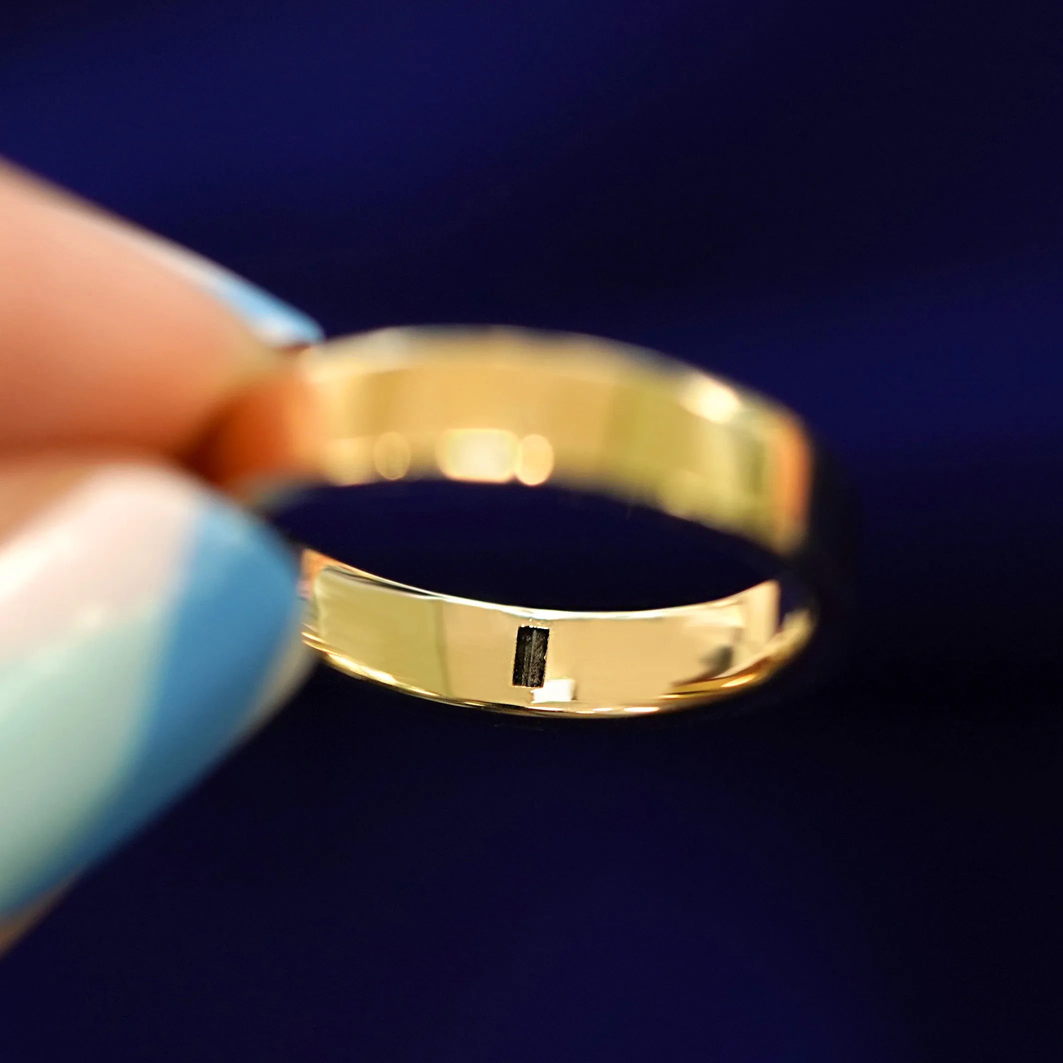 Salt and Pepper Baguette Diamond Band