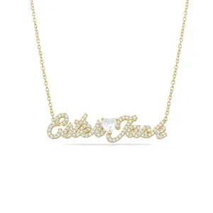 Script Pave Color Heart Name