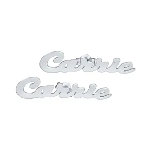 Script Stud Name Earrings