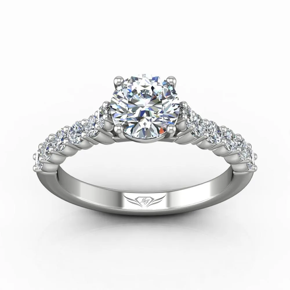 Shared Prong Engagement Ring