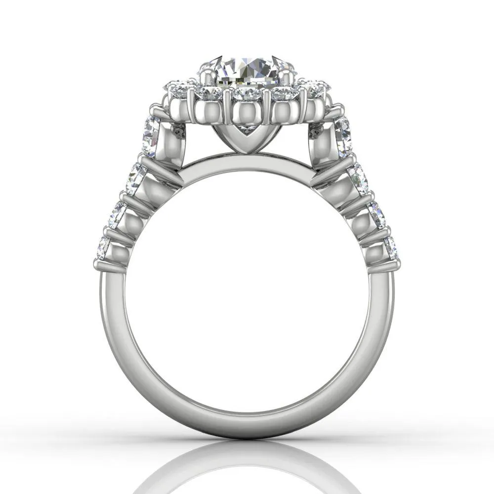 Shared Prong Engagement Ring