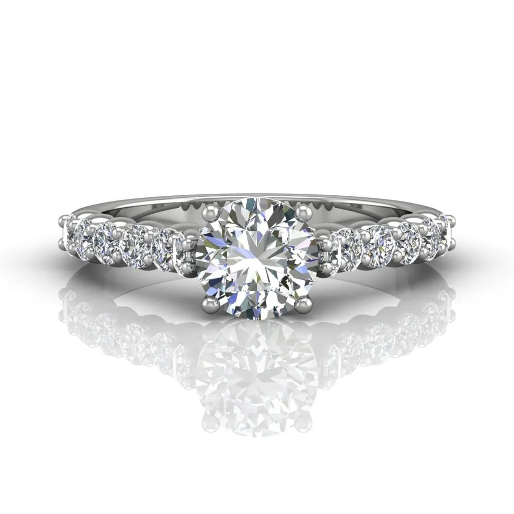 Shared Prong Engagement Ring