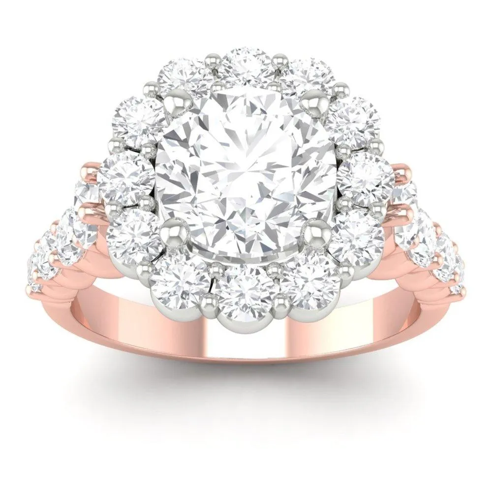 Shared Prong Engagement Ring