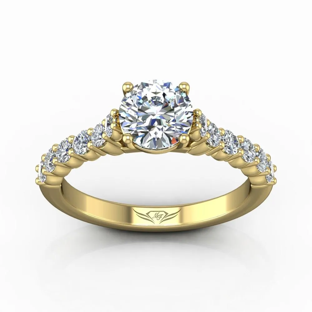 Shared Prong Engagement Ring