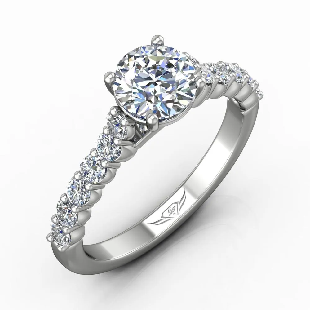 Shared Prong Engagement Ring