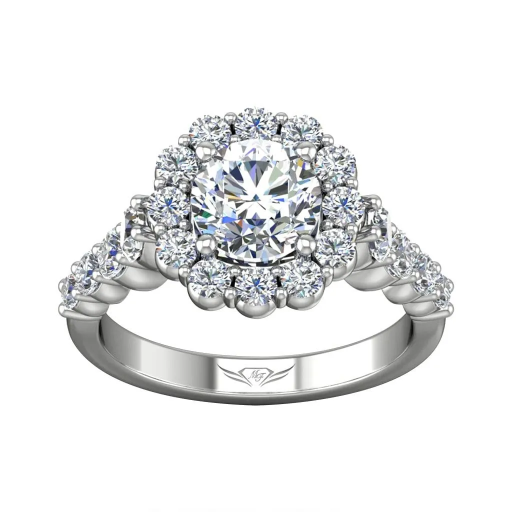 Shared Prong Engagement Ring