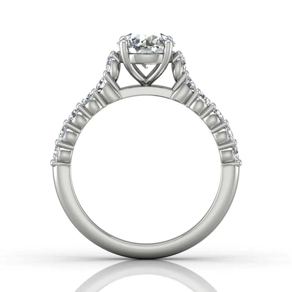 Shared Prong Engagement Ring