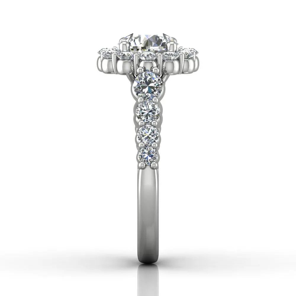 Shared Prong Engagement Ring