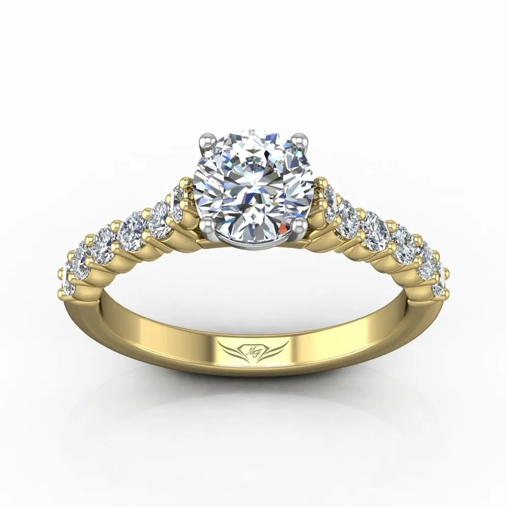 Shared Prong Engagement Ring
