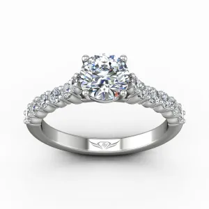 Shared Prong Engagement Ring