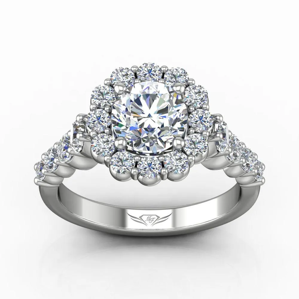 Shared Prong Engagement Ring