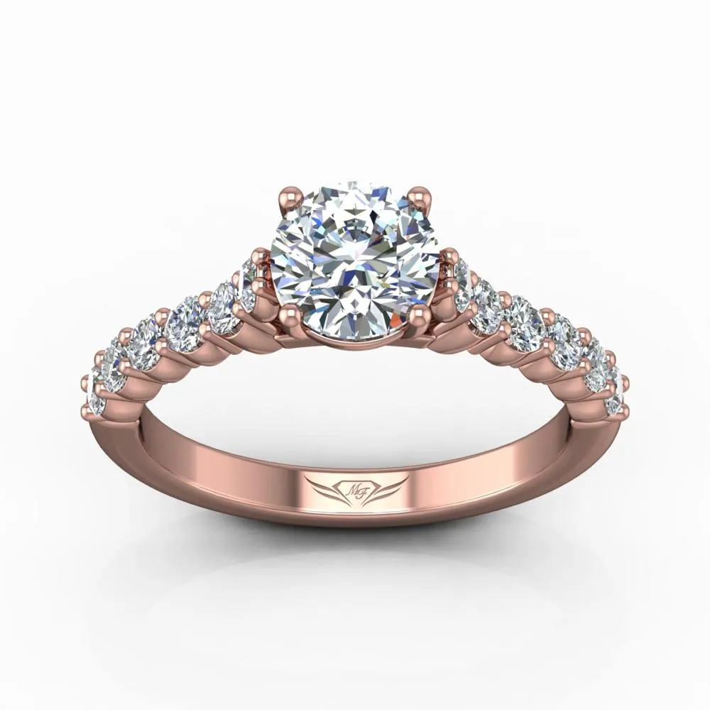 Shared Prong Engagement Ring