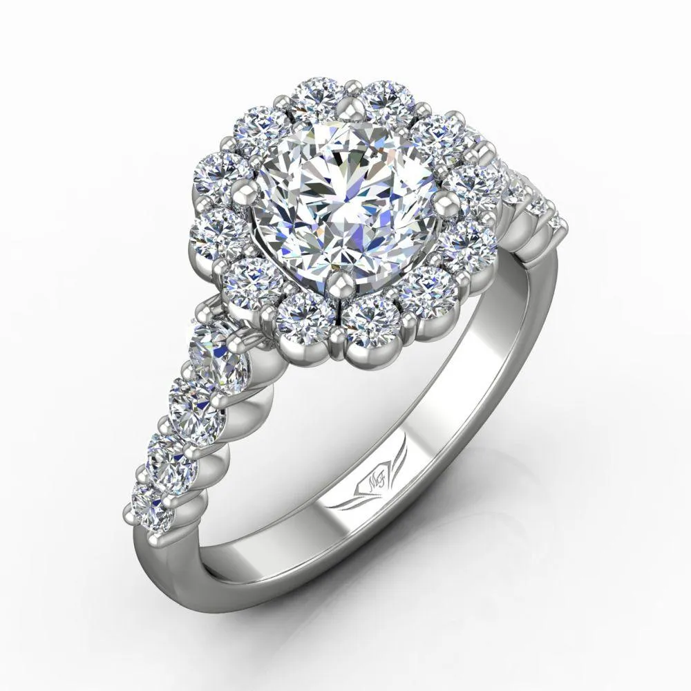 Shared Prong Engagement Ring