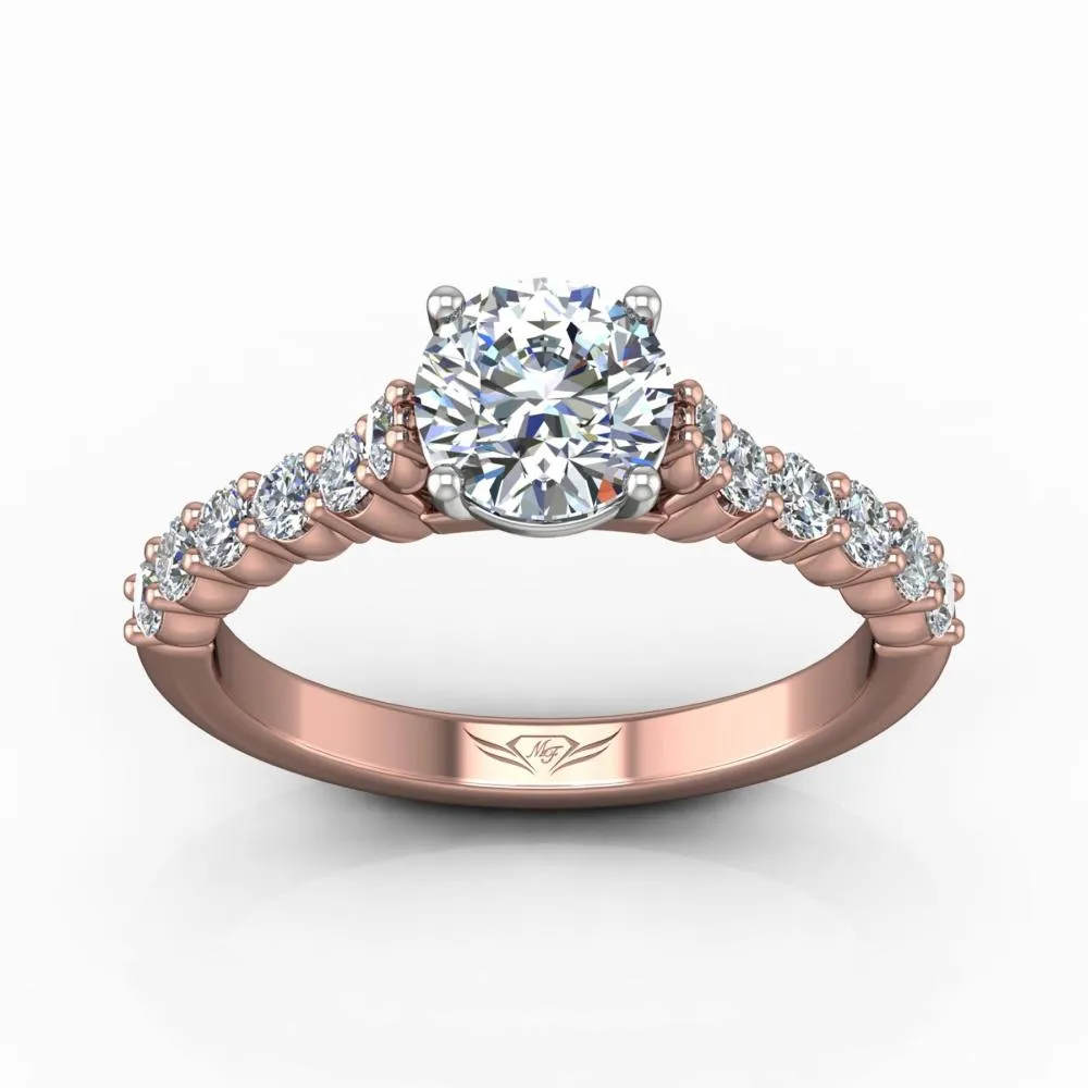 Shared Prong Engagement Ring