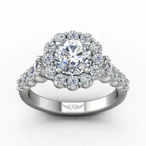 Shared Prong Engagement Ring