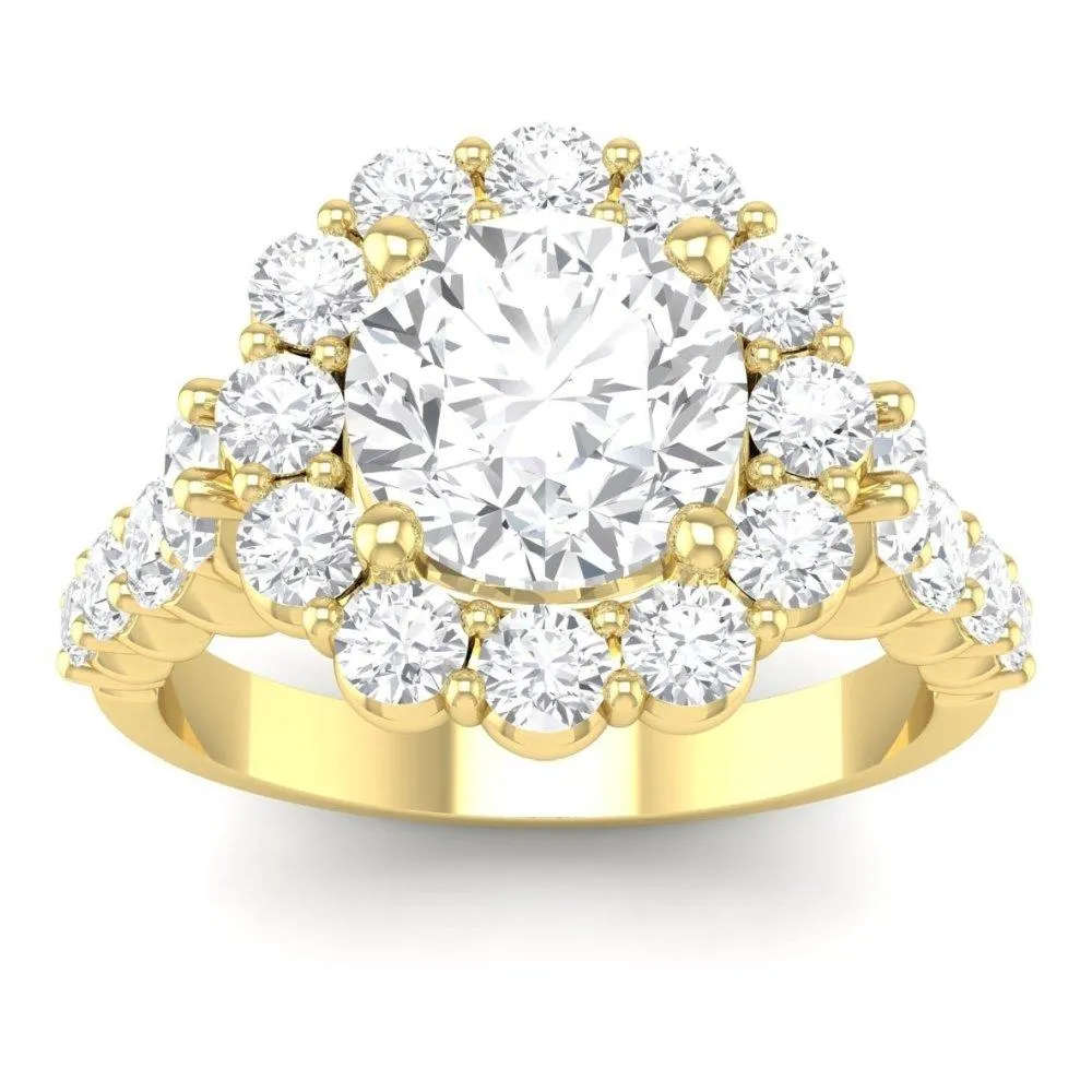 Shared Prong Engagement Ring