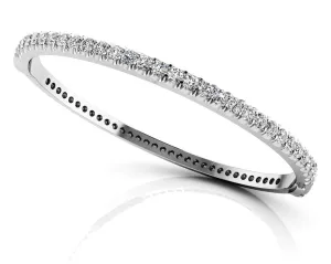 Shared Prong Oval Lab-Grown Diamond Bangle with 1.44 ct.(finished) 2.2mm