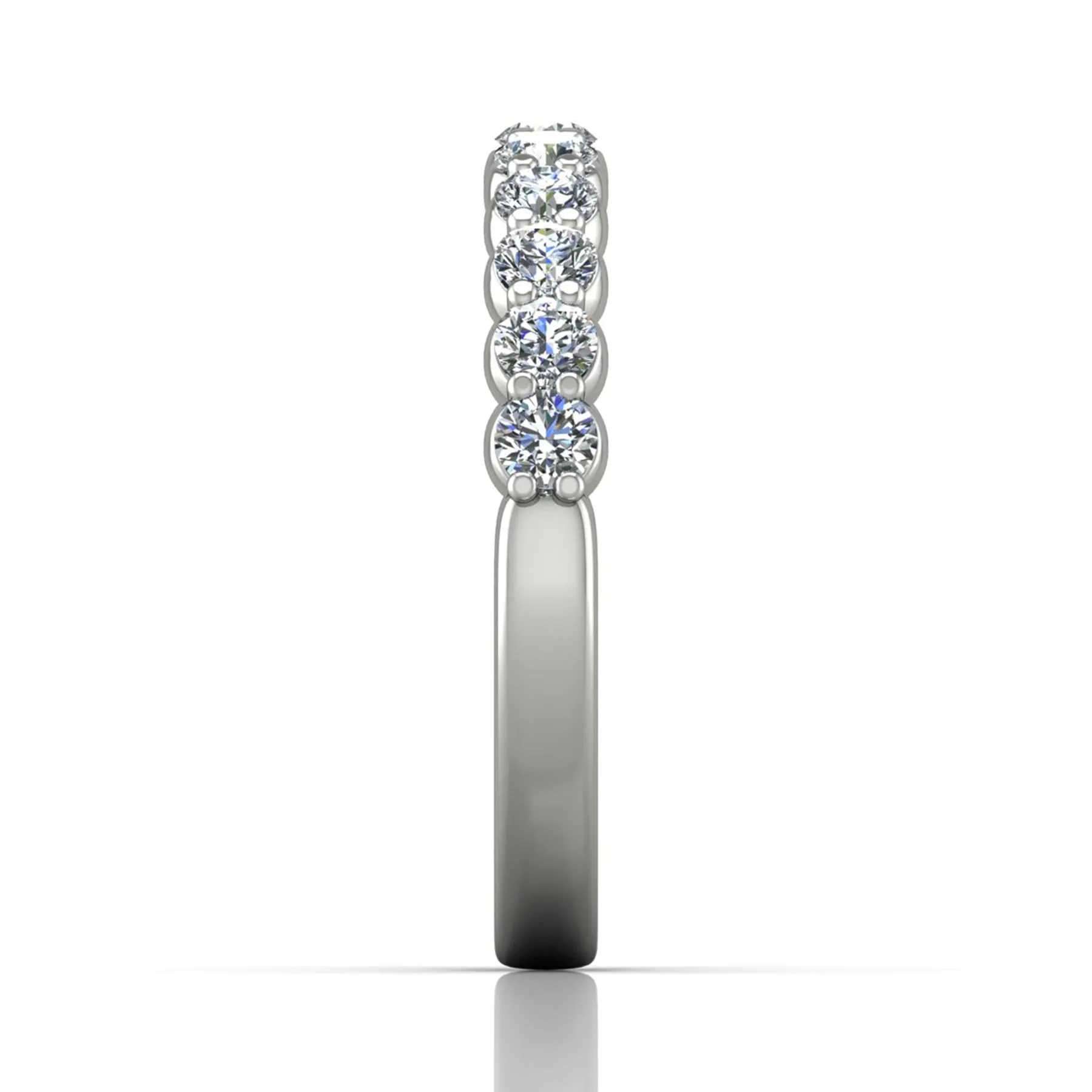 Shared Prong Wedding Band