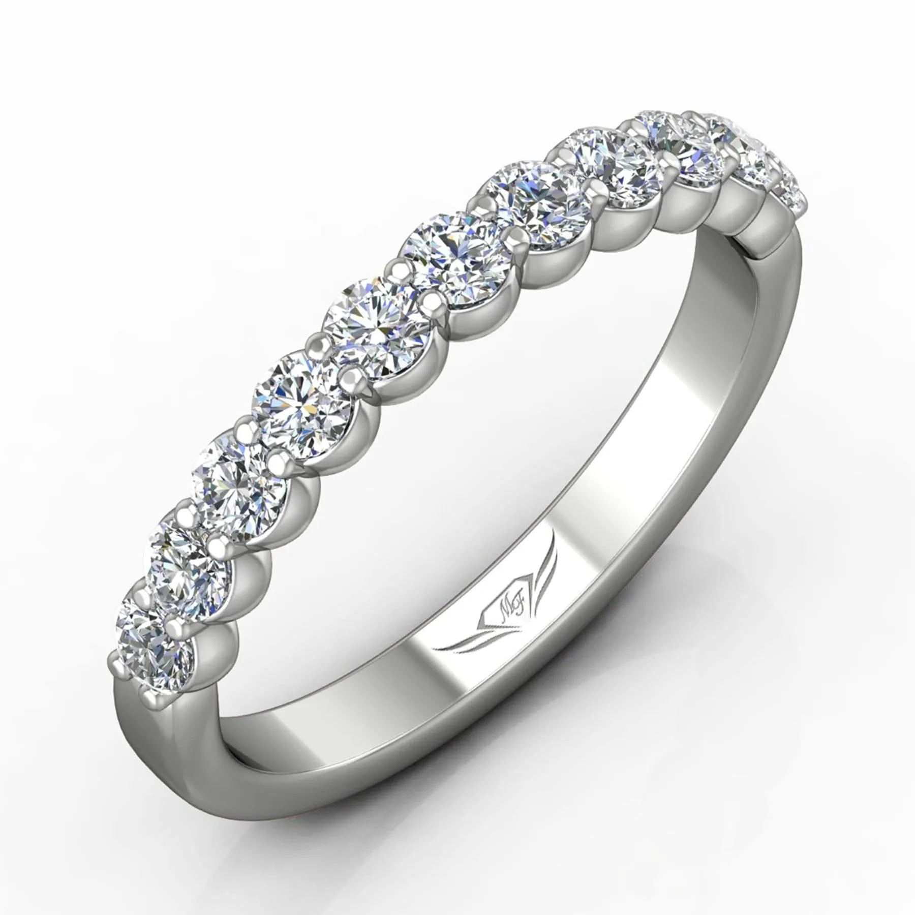 Shared Prong Wedding Band