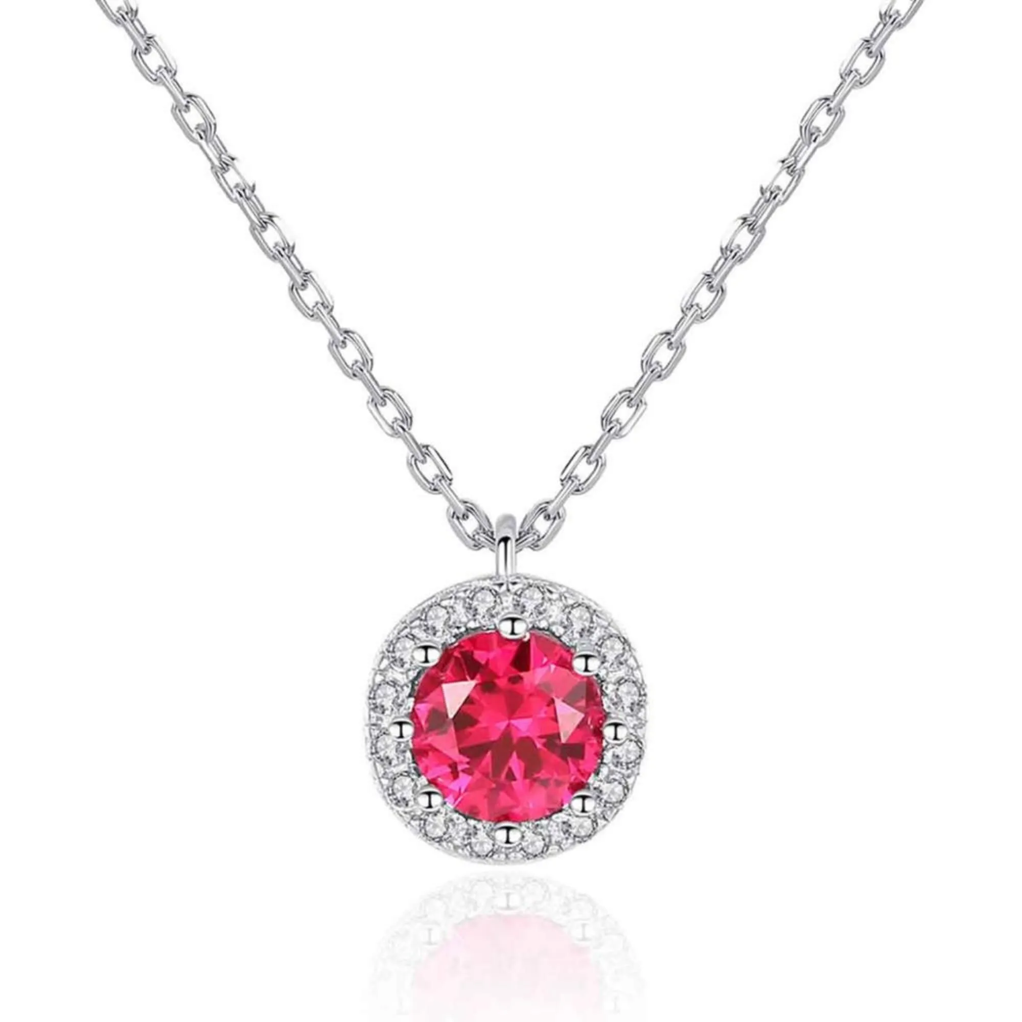 Silver Necklace "Ruby"