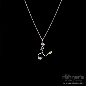 Silver "Iris" Runner w/ Black Hills Gold and Birthstone Necklace