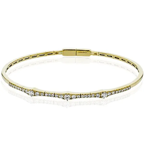 Simon G. Geometric Three Station Diamond Bangle Bracelet