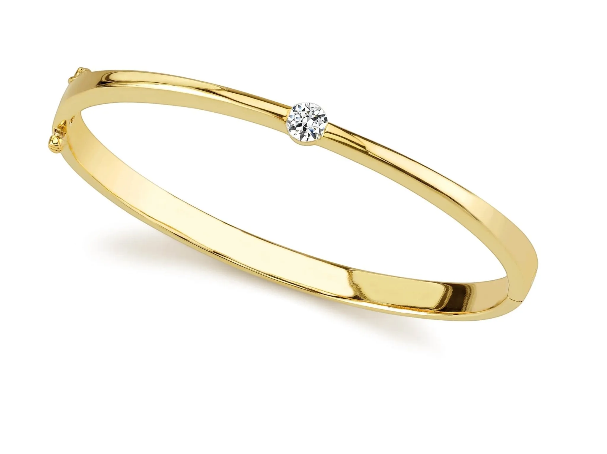 Single Shiny Diamond Bangle Lab-Grown Diamond Bracelet with 0.50 ct.(finished) 5mm