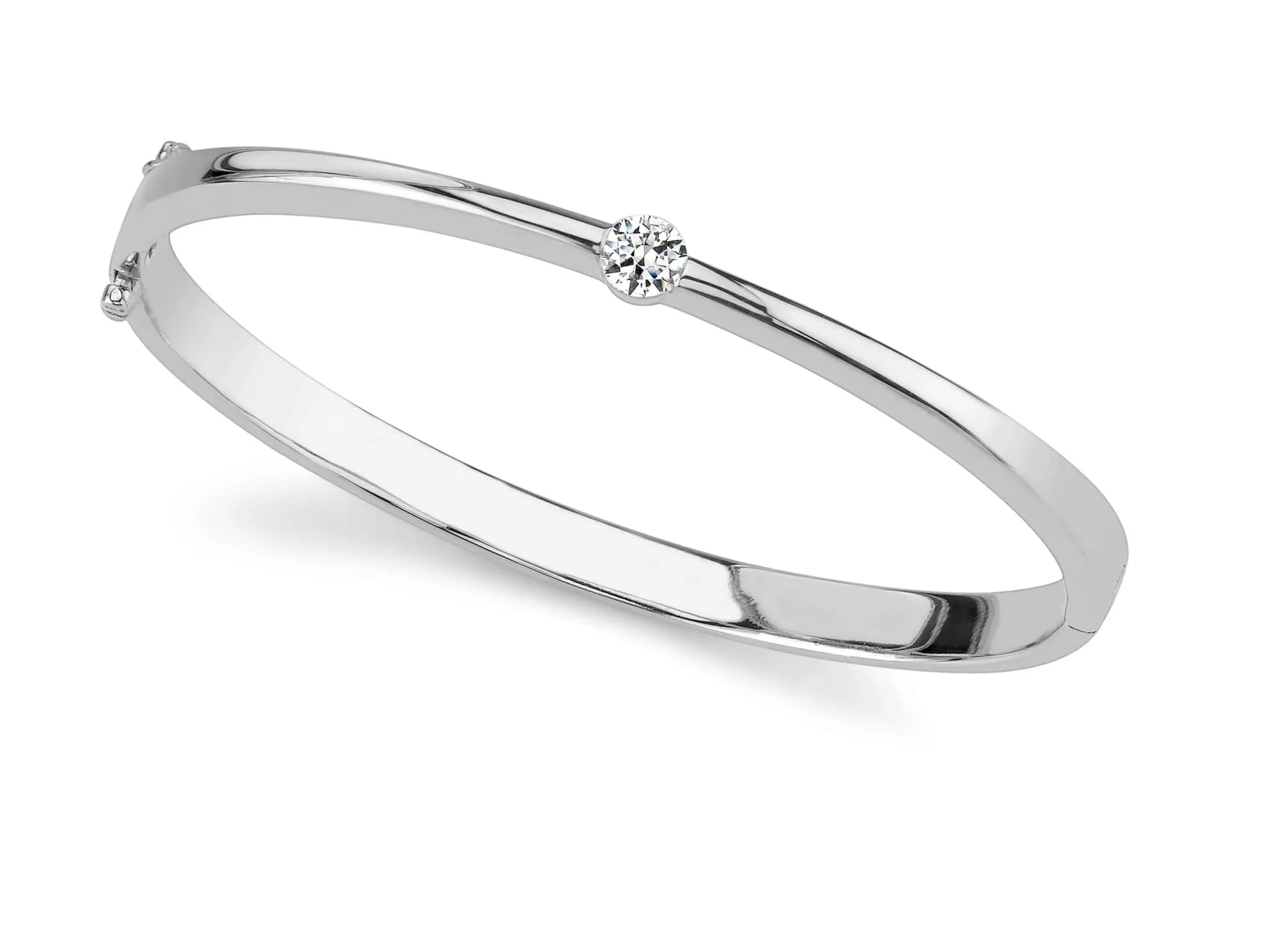 Single Shiny Diamond Bangle Lab-Grown Diamond Bracelet with 0.50 ct.(finished) 5mm