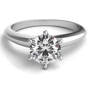 Six Prong Diamond Solitaire Engagement Ring