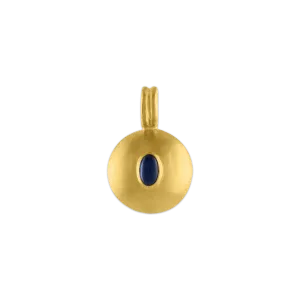 Small Blue Sapphire Bulla Pendant