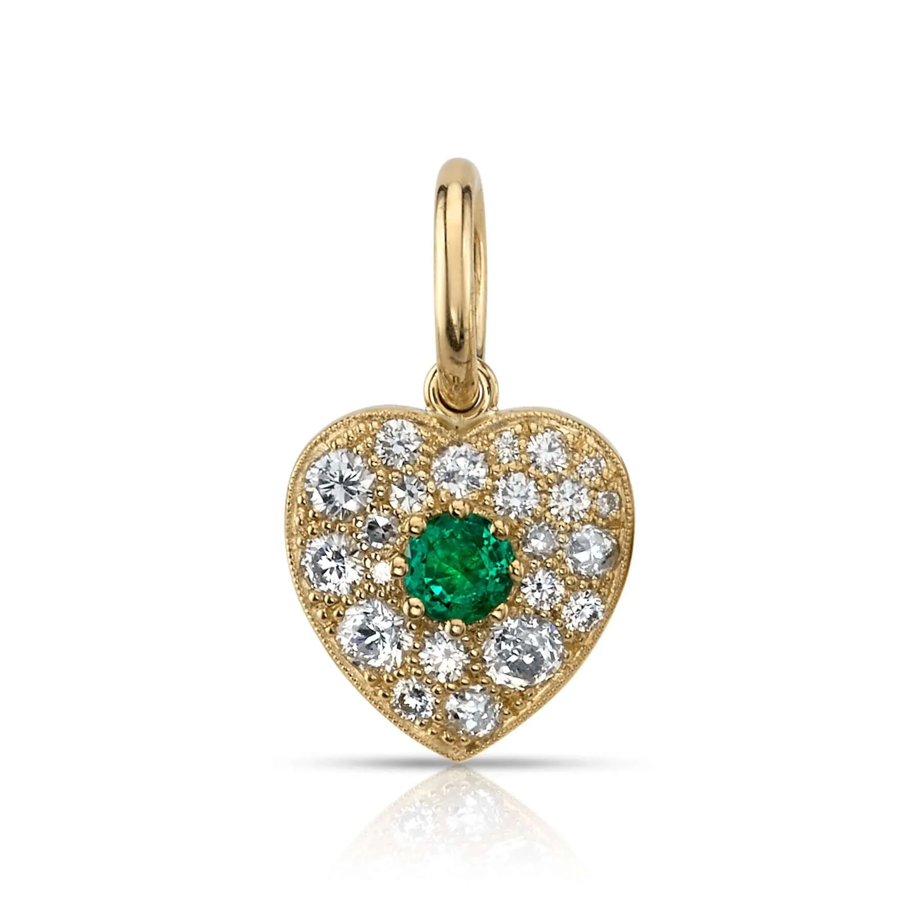 SMALL COBBLESTONE HEART WITH GEMSTONES