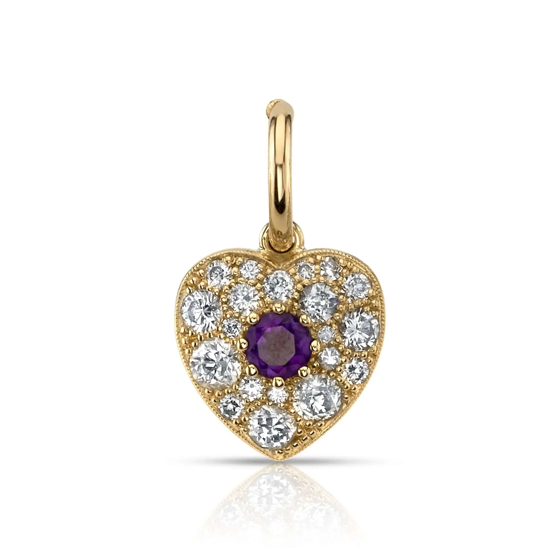 SMALL COBBLESTONE HEART WITH GEMSTONES