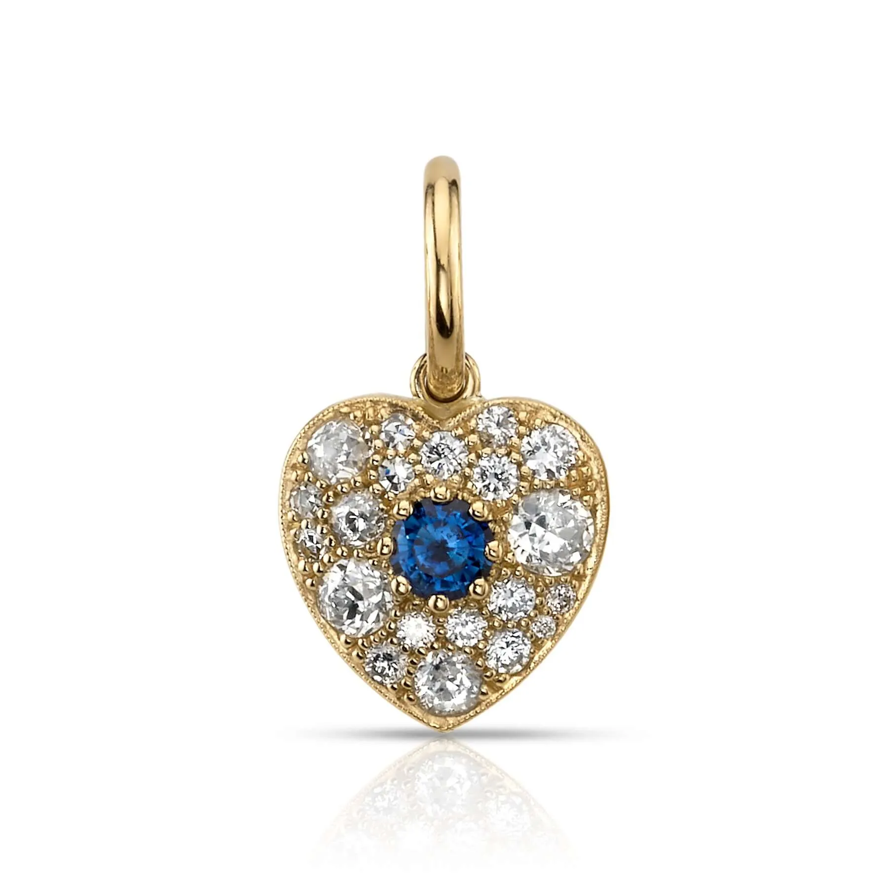 SMALL COBBLESTONE HEART WITH GEMSTONES