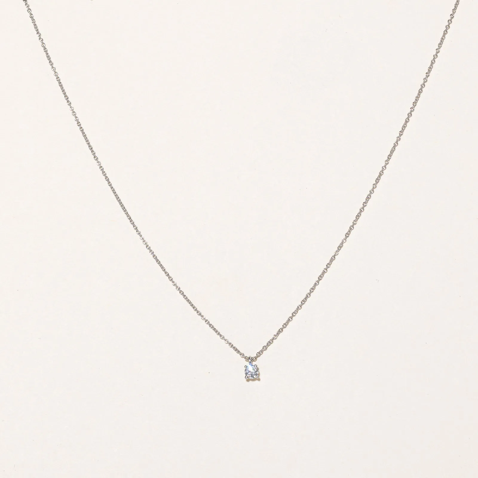 Solitaire Diamond Necklace | 0.18ct | 15.5" |